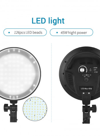 Studio Photography Softbox LED Light Kit Black/White