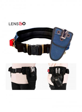UDK-22S Double Match Metal Waist Buckle Set 80cm Black/Blue