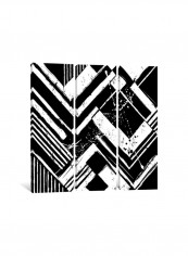 3-Piece Canvas Print Black And White Angles Wall Art Multicolour 150 x 150 x 3.5centimeter