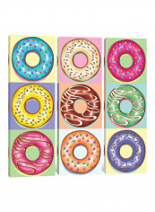 3-Piece Canvas Print Doughnuts Wall Art Multicolour 150 x 150 x 3.5centimeter