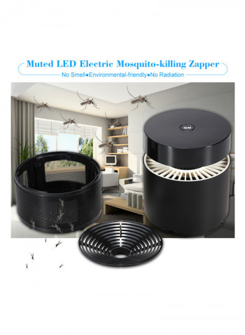 Muted LED Electric Mosquito-killing Control Lamp Fly Pest Bug Insect Zapper Killer Trap S13 Black