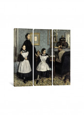 3-Piece Canvas Print The Bellelli Family Wall Art Multicolour 150 x 150 x 3.5centimeter
