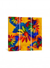 3-Piece Canvas Print Every Petal Is Different Wall Art Multicolour 150 x 150 x 3.5centimeter