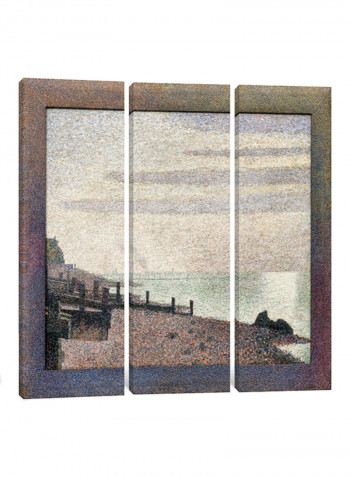 3-Piece Canvas Print Evening, Honfleur Wall Art Multicolour 150 x 150 x 3.5centimeter