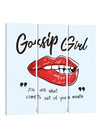 3-Piece Canvas Print Gossip Girl Wall Art Multicolour 150 x 150 x 3.5centimeter