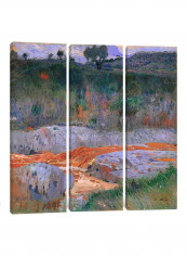 3-Piece Canvas Print Red Earth Wall Art Multicolour 150 x 150 x 3.5centimeter