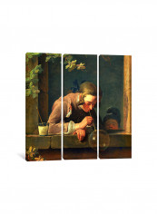 3-Piece Soap Bubbles Canvas Painting Set Multicolour 150x150x3.5centimeter