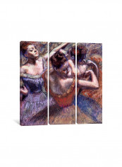 3-Piece Canvas Print Dancers Wall Art Multicolour 150 x 150 x 3.5centimeter