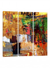3-Piece Canvas Print Primary Colors Wall Art Multicolour 150 x 150 x 3.5centimeter