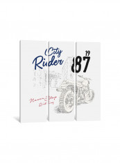 3-Piece Rider 1978 Canvas Painting Set Multicolour 150x150x3.5centimeter