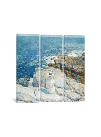 3-Piece Canvas Print The South Ledges, Appledore Wall Art Multicolour 150 x 150 x 3.5centimeter