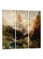 3-Piece Canvas Print Mist In Kanab Canyon, Utah Wall Art Multicolour 150 x 150 x 3.5centimeter