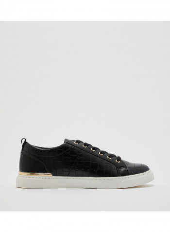 Dilathiel Stitching Pattern Sneakers Black