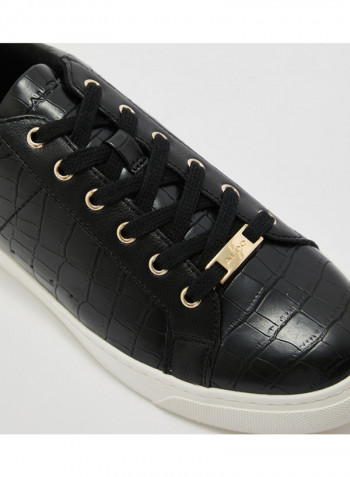 Dilathiel Stitching Pattern Sneakers Black