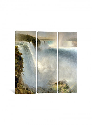 3-Piece Canvas Print Niagra Falls From The American Side Wall Art Multicolour 150 x 150 x 3.5centimeter