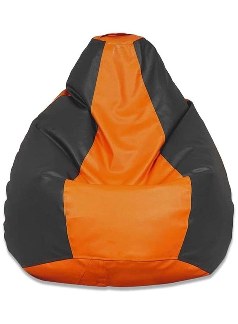 Luxe PVC Leather Bean Bag Orange/Black