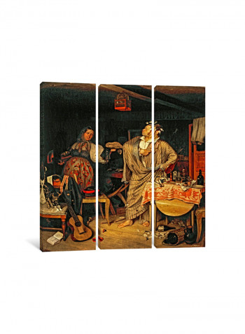 3-Piece Canvas Print The Fresh Cavalier Wall Art Multicolour 150 x 150 x 3.5centimeter