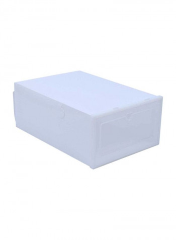 24-Piece Stackable Shoe Box Set Clear 33x23x14cm