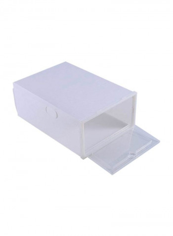 24-Piece Stackable Shoe Box Set Clear 33x23x14cm