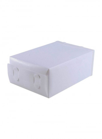 24-Piece Stackable Shoe Box Set Clear 33x23x14cm