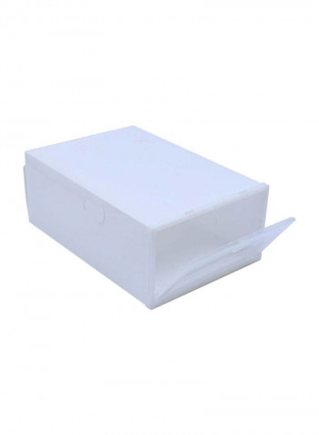 24-Piece Stackable Shoe Box Set Clear 33x23x14cm