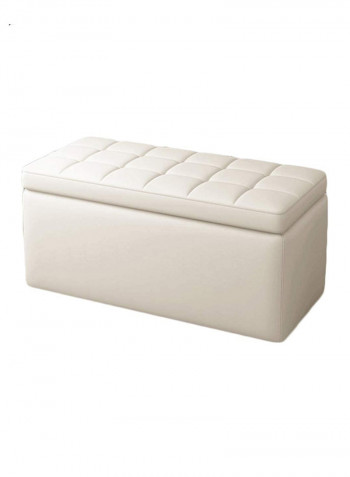 Shoe Storage Bench Ottoman Stool With Hinged Lid Beige