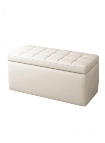 Shoe Storage Bench Ottoman Stool With Hinged Lid Beige
