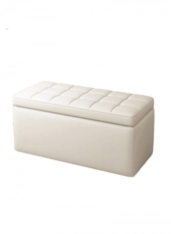 Shoe Storage Bench Ottoman Stool With Hinged Lid Beige