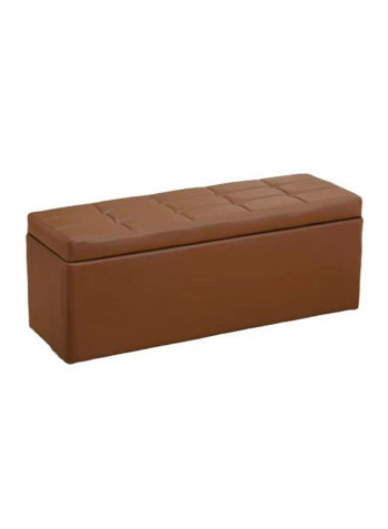 Shoe Storage Bench Ottoman Stool With Hinged Lid Brown