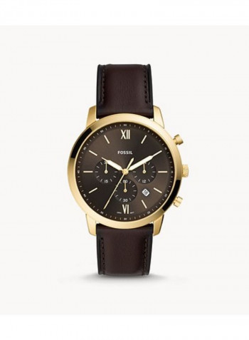 Men's Neutra Chronograph Brown Leather Strap Wrist Watch FS5763
