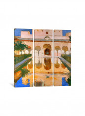 3-Piece Hall Of The Ambassors, Grenada Canvas Painting Set Multicolour 150x150x3.5centimeter