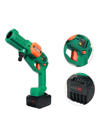 Cordless Pressure Washer Green/Black/Orange 42x15x25cm