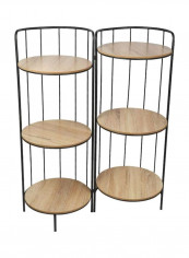 Six Tier Adjustable Wooden Table Brown/Black 85x110cm