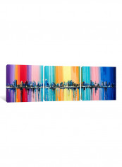 3-Piece Panorama In Full Color Canvas Painting Set Multicolour 150x50x3.5centimeter