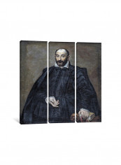 3-Piece Portrait Of A Man Canvas Painting Set Multicolour 150x150x3.5centimeter