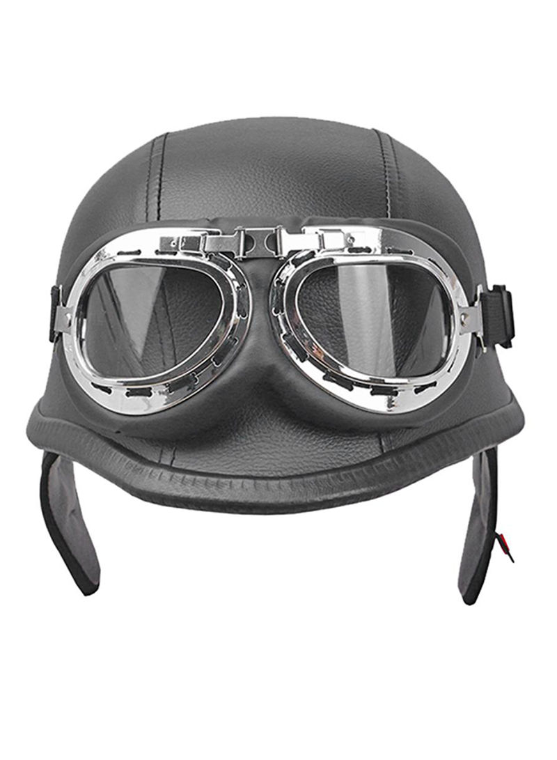 Vintage Motorcycle Protection Helmet With Goggles Lcentimeter