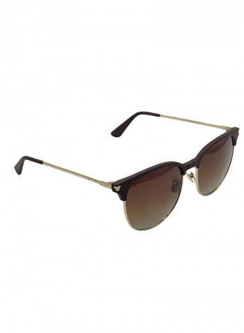 Clubmaster Shaped Polarized Sunglasses - Lens Size: 57 mm