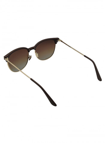 Clubmaster Shaped Polarized Sunglasses - Lens Size: 57 mm