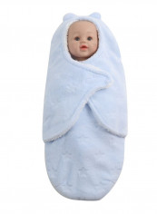 Baby's Swaddling Newborn Double-Layer Thickened Warm Hooded Bedding