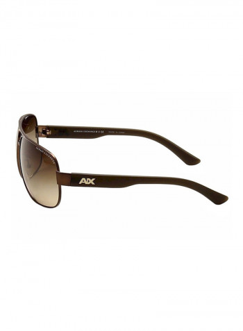 Men's Rectangular Frame Sunglasses - Lens Size: 62 mm
