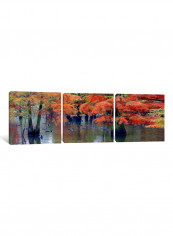 3-Piece Fall Mangroves Canvas Painting Set Multicolour 150x50x3.5centimeter