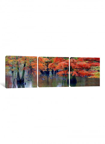 3-Piece Fall Mangroves Canvas Painting Set Multicolour 150x50x3.5centimeter