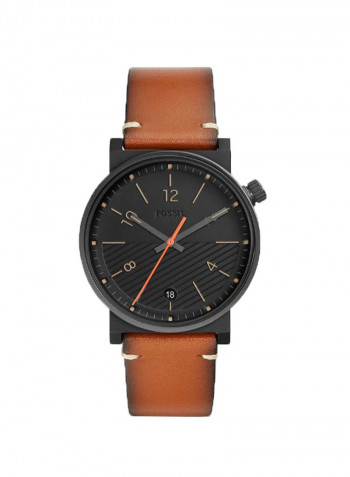 Men's Leather Analog Wrist Watch FS5507
