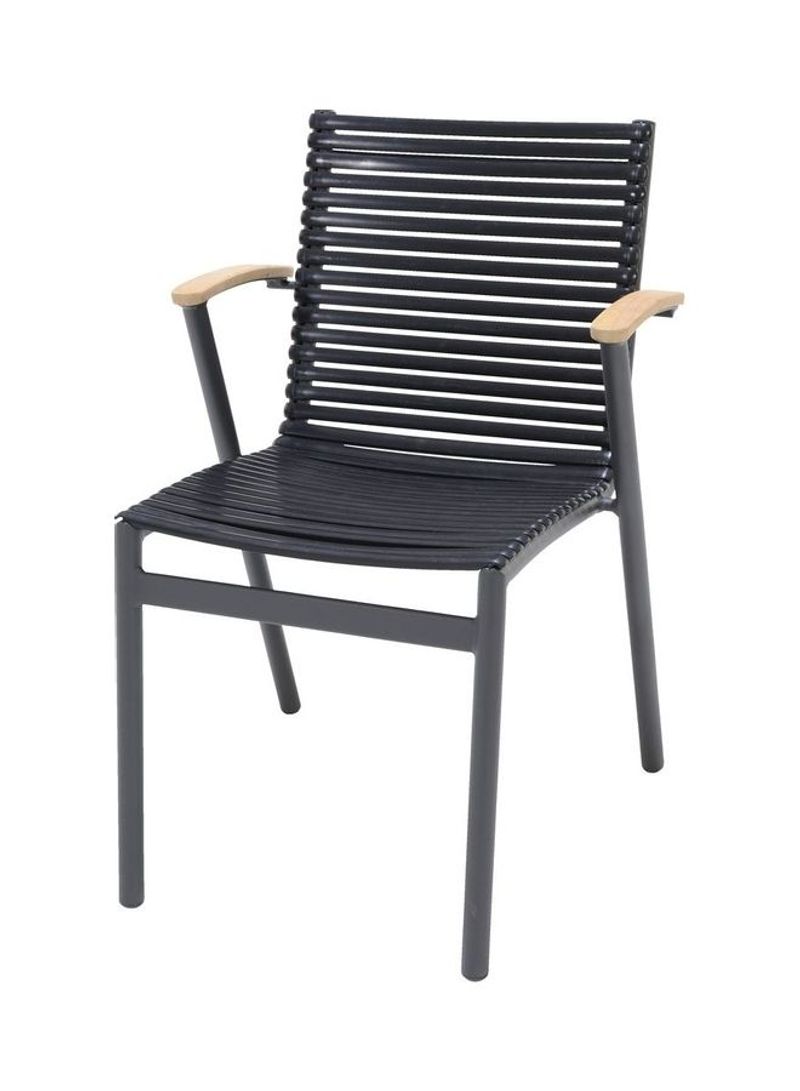 Stacking Chair Black 57 x 84 x 65cm