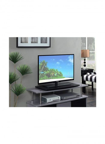 Single Tier TV Swivel Board Black 31.5x1.37x15.75inch