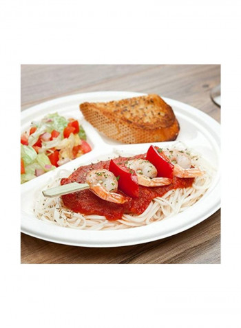 100-Piece Disposable Plate White 10inch