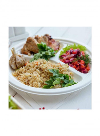 100-Piece Disposable Plate White 10inch