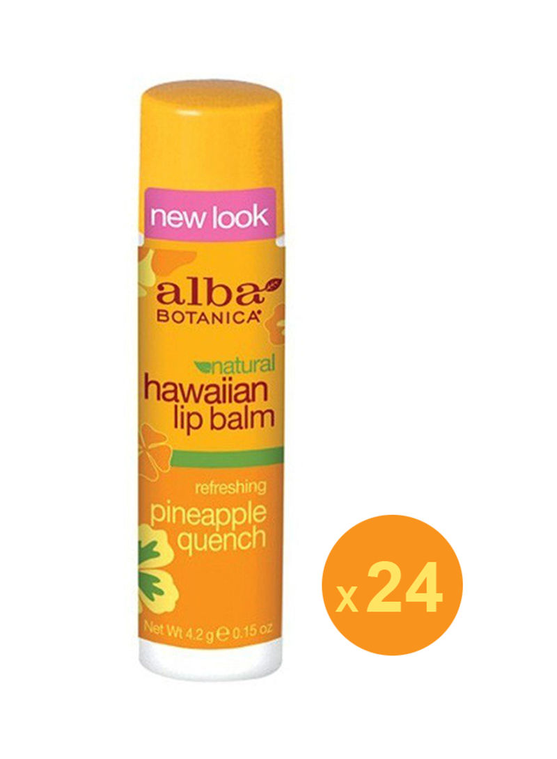 24-Piece Natural Hawaiian Lip Balm With Pineapple 4.2g