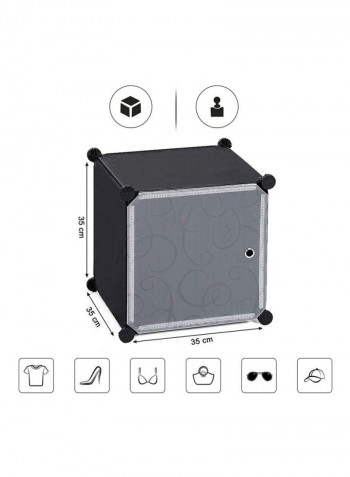 30-Modular Detachable Closet Black/White 183x47x201cm