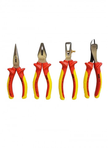 4-84-489 Fatmax Vde Plier 4 Piece Set Yellow/Red